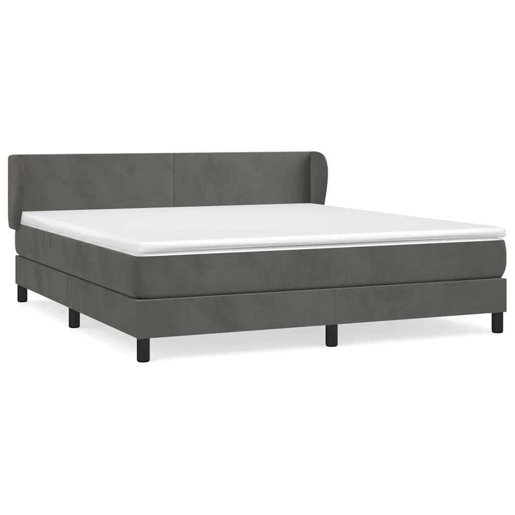 vidaXL Cama box spring con colchón terciopelo  180x200 cm Multicolor