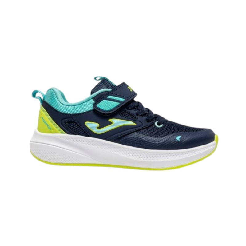 Zapatillas Azules Joma Ferro Jr 2603 Marino Running Velcro Para Niño