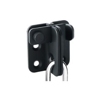 CA Cerradura de puerta corredera Sollbry con pestillo y perno para puerta batiente con tornillos para ventana, armario y jardín, acabado en acero inoxidable negro.