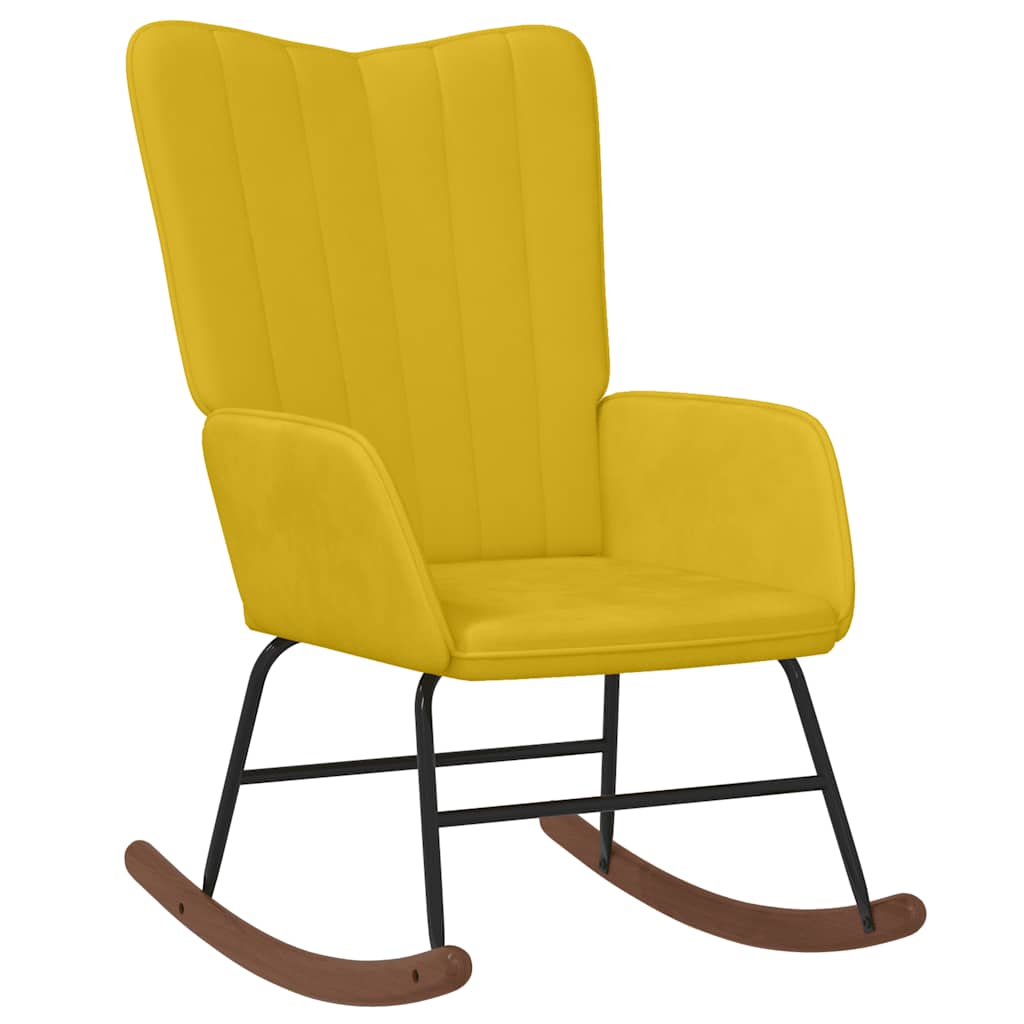 Vidaxl silla mecedora de terciopelo Multicolor