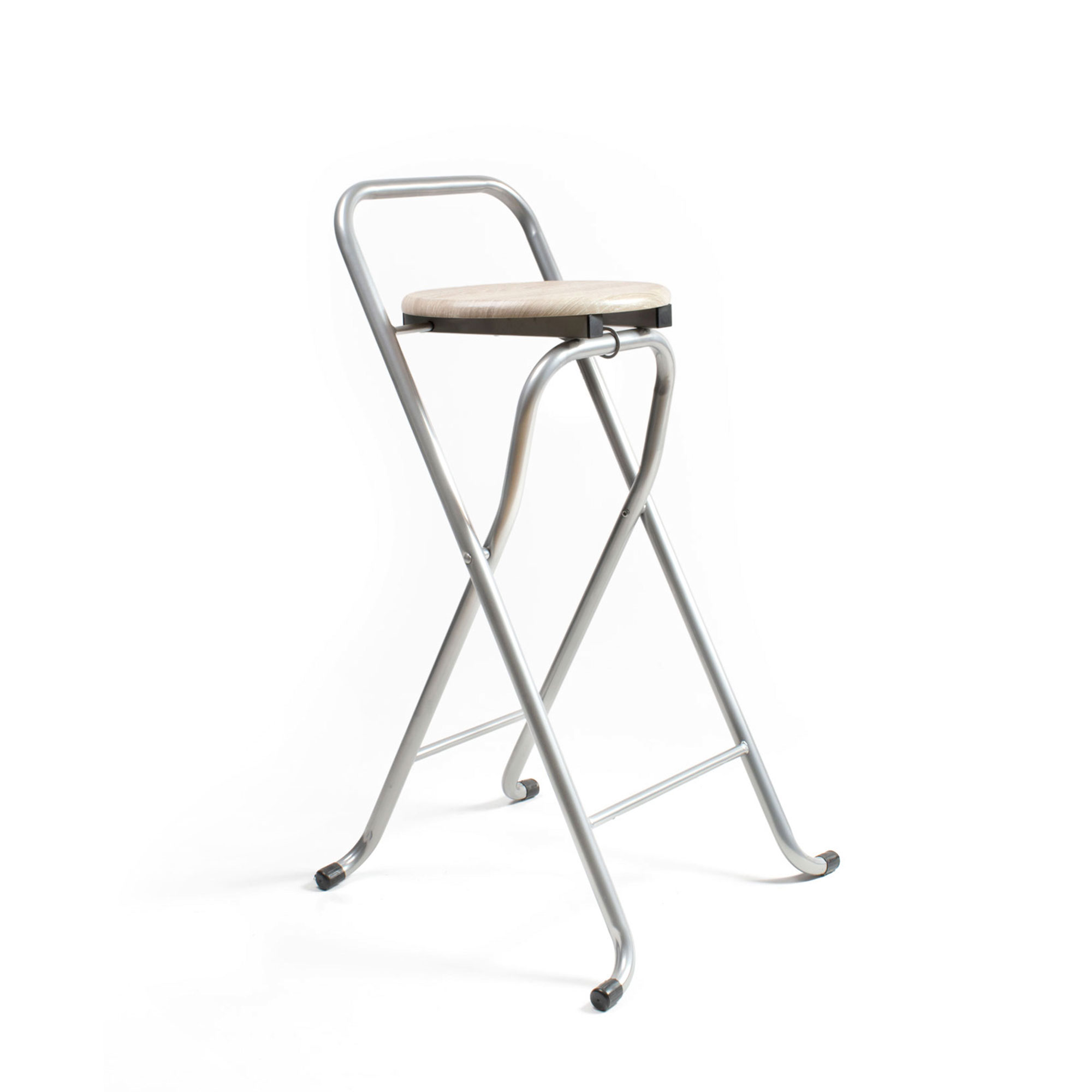The Secret Home - Pack de 1, 2, 4 y 6 Taburetes Plegables con Respaldo de Metal y Madera - Varios Modelos - Alto 80 cm x Ancho 45 cm - Silla Plegable para Cocina y Barra