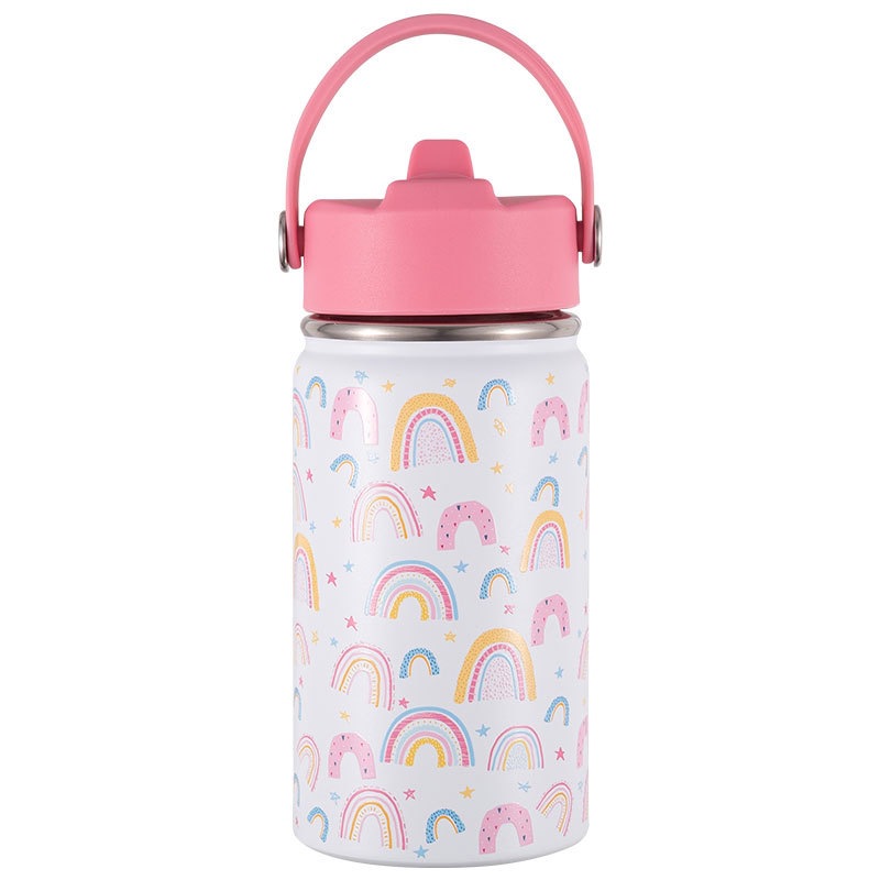 Botella de Agua de Maple inoxidable de 350ml para niños (20 Diseños) mantiene El Frío y el color-Reutilizable térmico | Libre de BPA | Mantiene 24H frío/Caliente 12H | Thermo & Hermético-Prueba de Fugas de Doble comparación (TK350 1099 F6 D7)