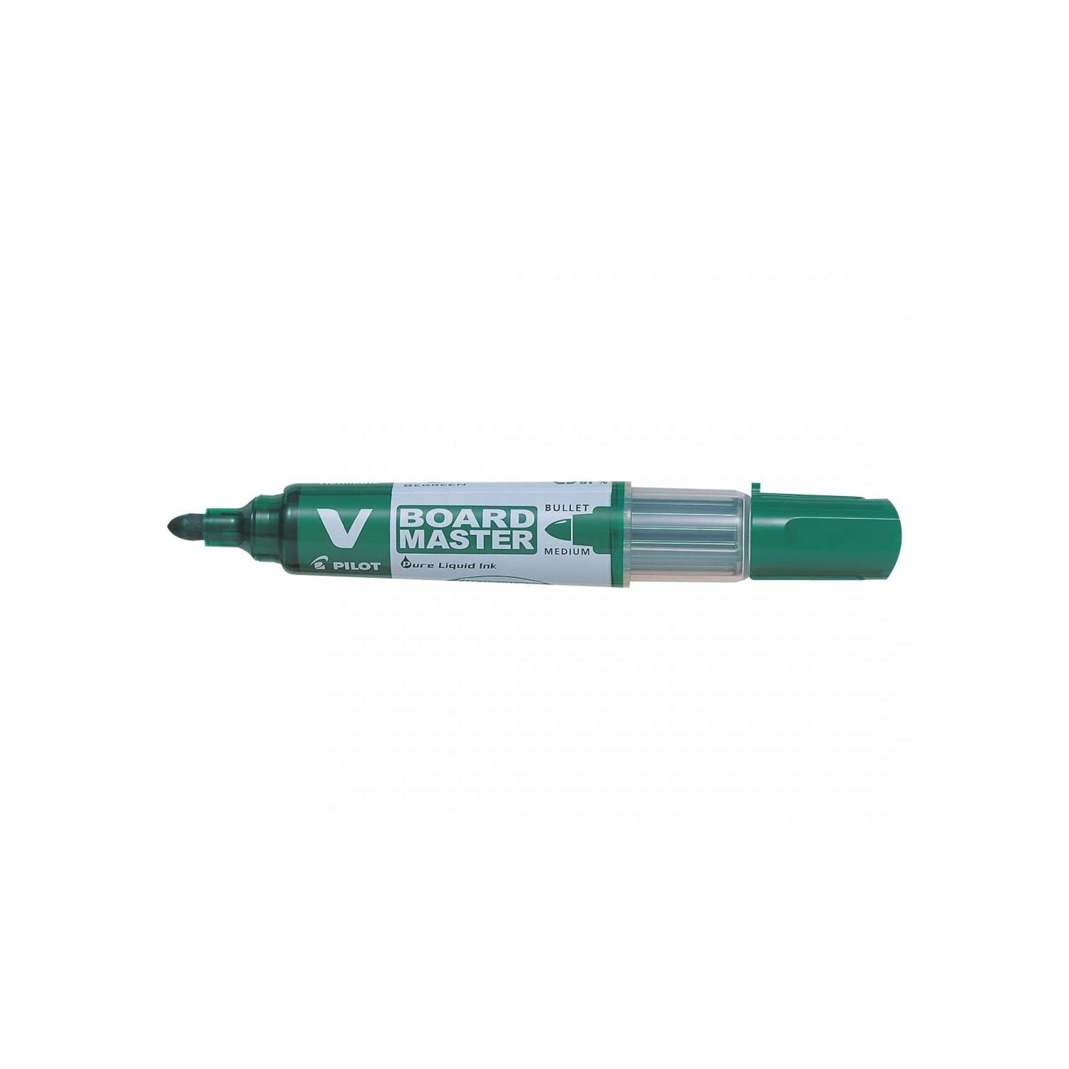 Rotulador Pilot Vboard master color verde para pizarra blanca (10 unidades)
