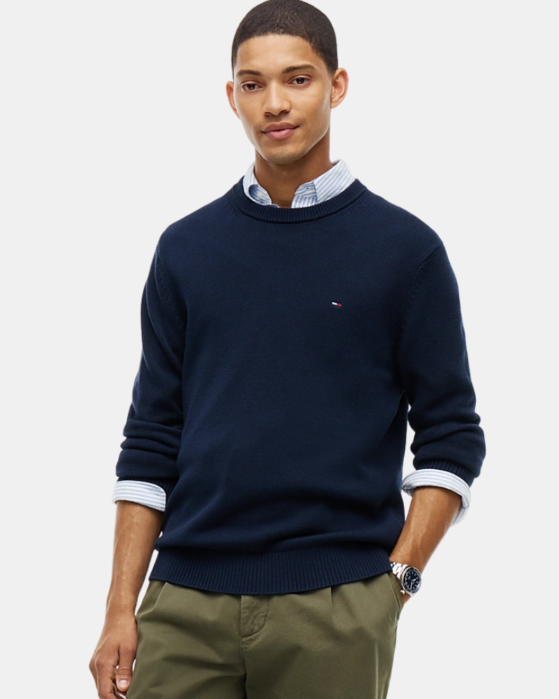 TOMMY HILFIGER DM0DM21787C1G Jersey Manga larga Hombre Azul