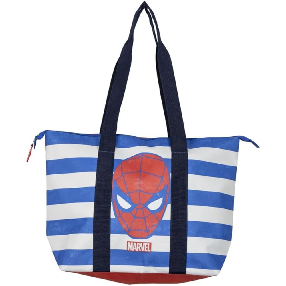 Marvel Spiderman Cerdá Bolso de Playa Marvel Azul a Rayas 77817