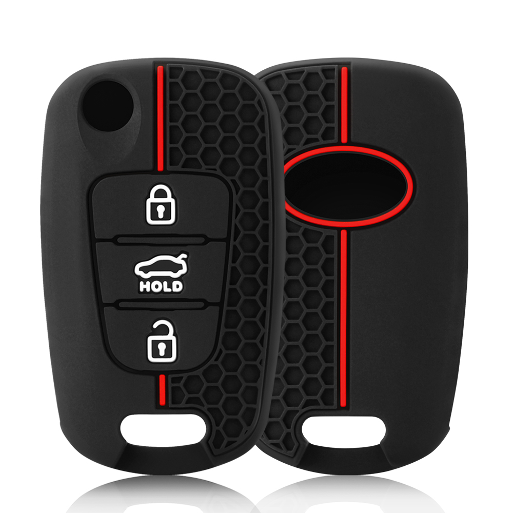 Funda De Llave De Silicona Para Kia Soul Venga Picanto Rio Sorento Ceed Sportage Hyundai Solaris Accent Tucson IX35 Cubierta Protectora Para Coche