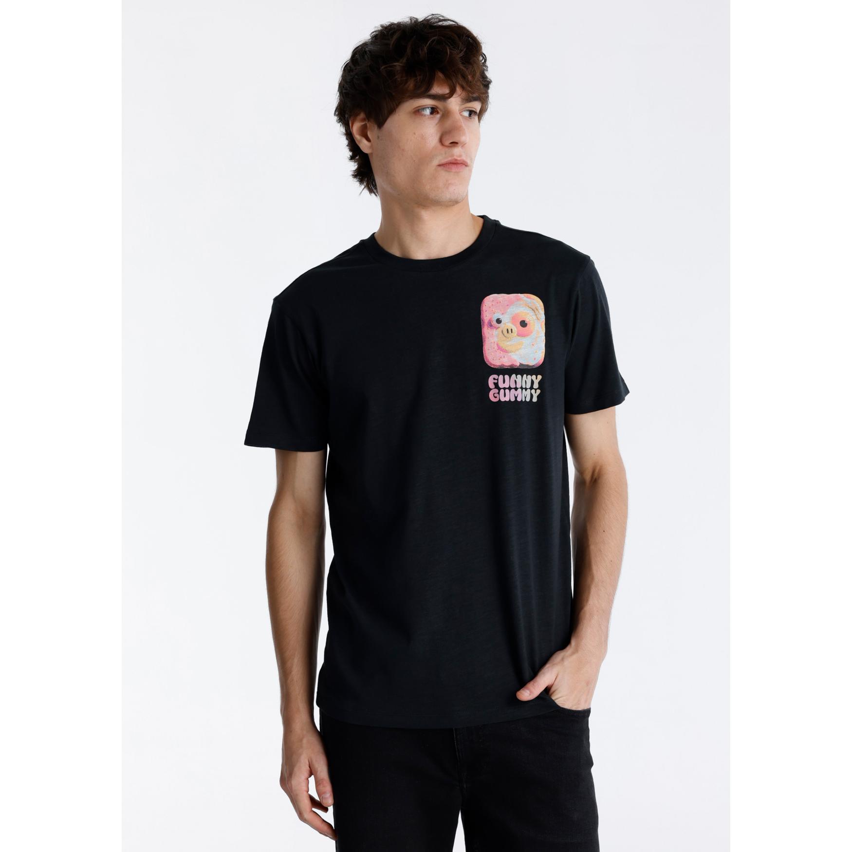 SIX VALVES - Camiseta Gráfica Trasera Negra