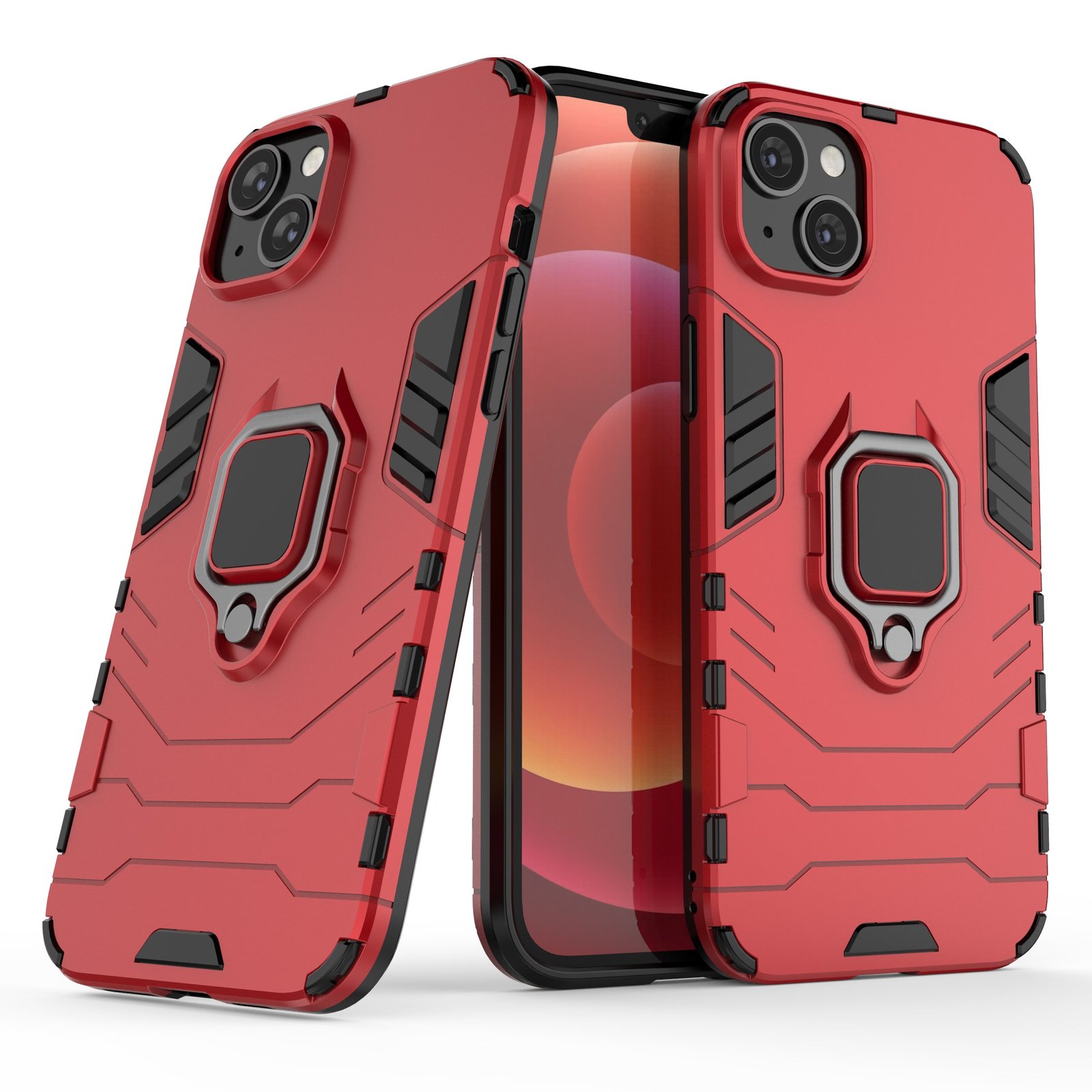 Max Power Digital Funda para móvil IPhone 14 Plus Carcasa Magnética con Anillo Imán Antigolpes Resistente Rígida Dura [Tecnología de Absorción de Golpes] Soporte para Ver Multimedia en Manos Libres y Perfecta para Hacerse Selfies
