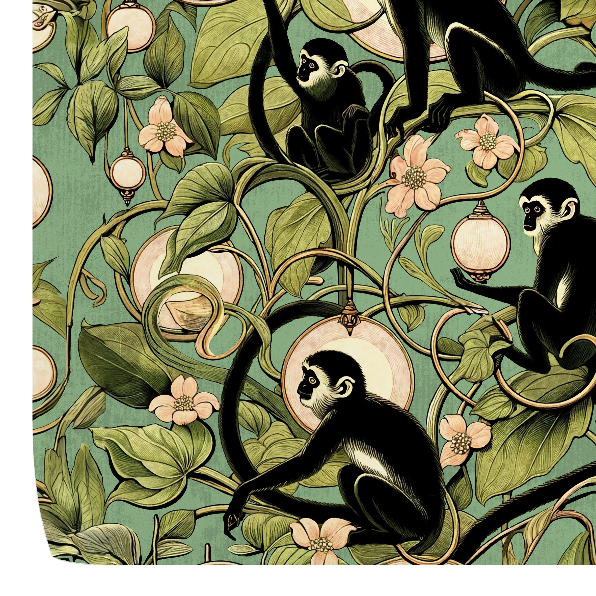 Wallpapers4Beginners Animali Carta da Parati Scimmie Lanterne