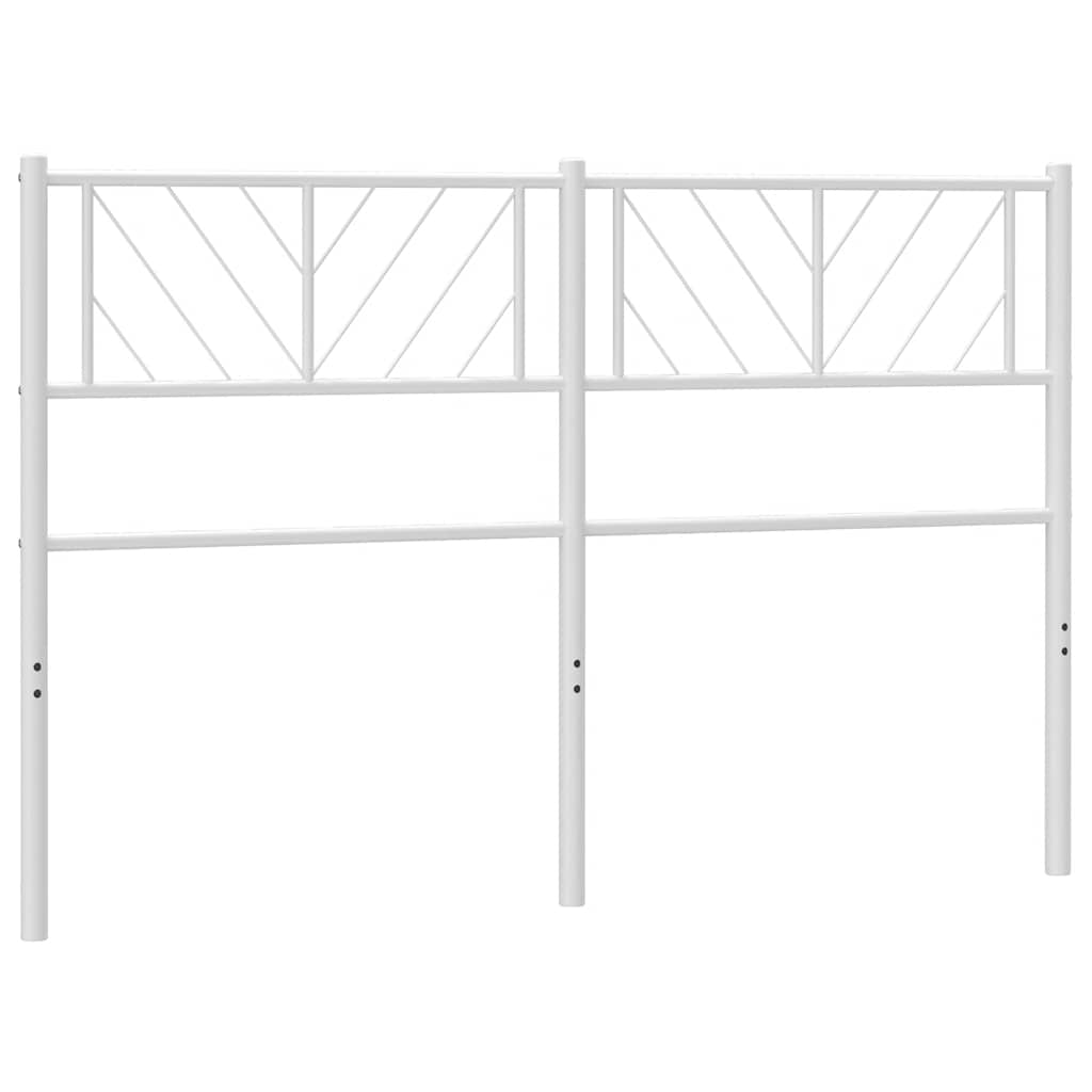 vidaXL Cabecero de repuesto de metal blanco 135 cm