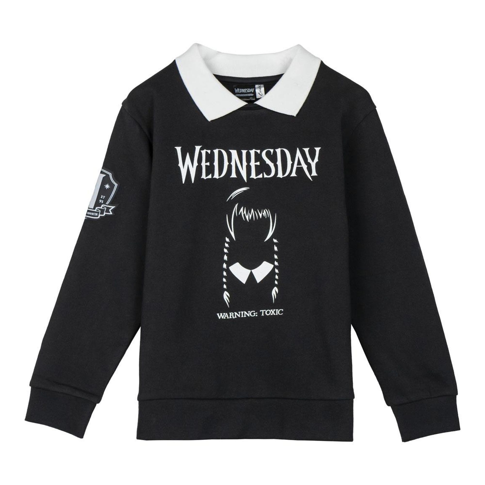 Sudadera con Capucha Wednesday para Niños y Niñas, Estilo Gótico Infantil, Diseño Wednesday Addams en Algodón Cepillado, Ideal para Uso Diario o Regalos