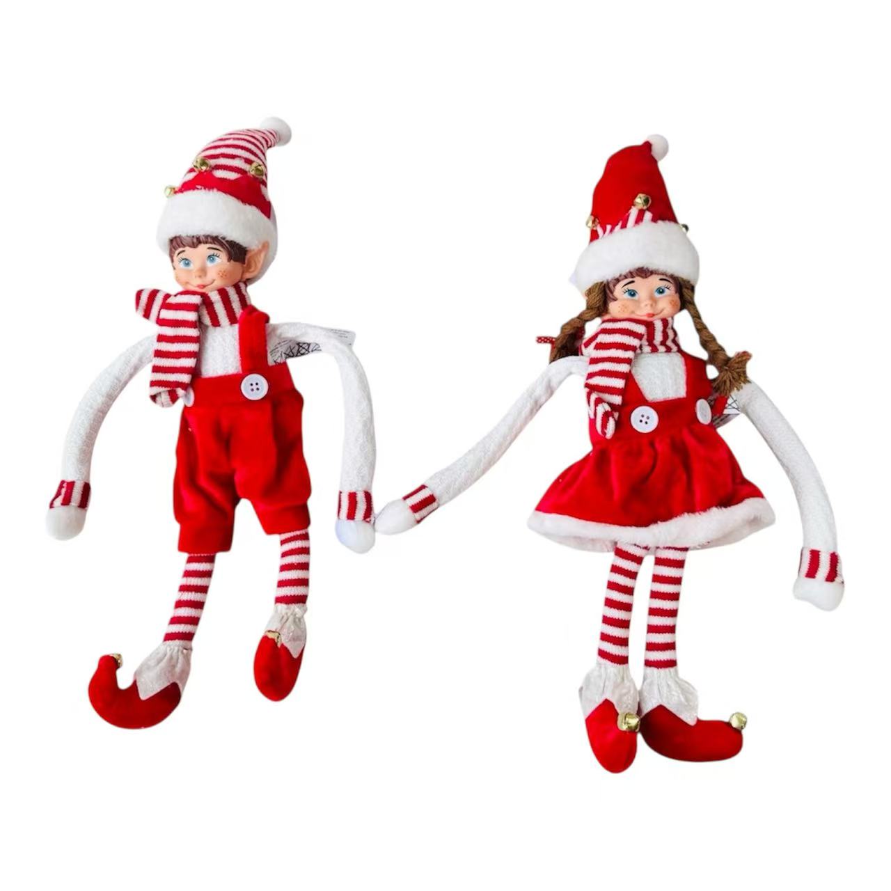 Muñeco Elfo Niño y Niña con / sin Cascabeles | Decoración Navideña - Gerimport