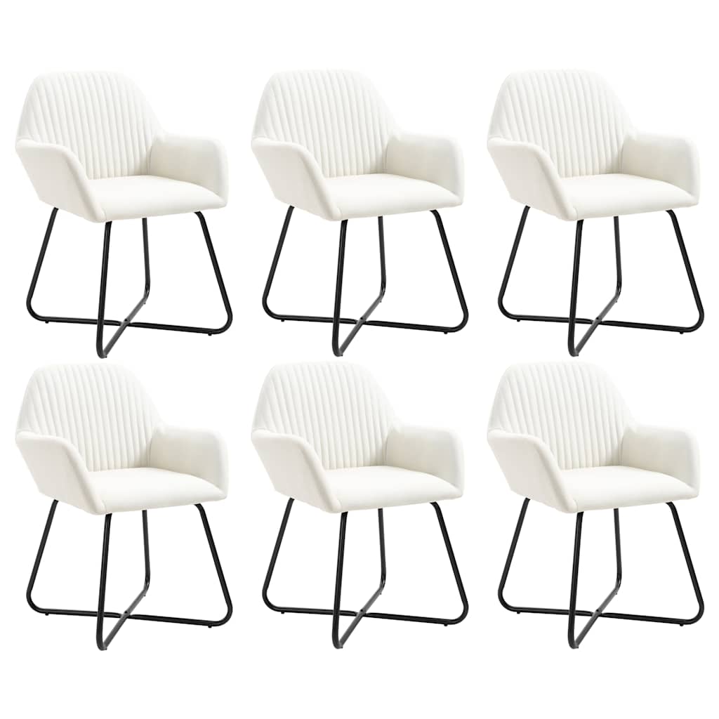 vidaXL Sillas de comedor 6 unidades de tela 61 x 61 x 84 cm Multicolor