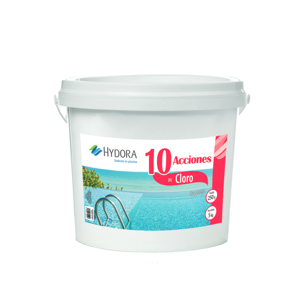BricoLoco.com Cloro 10 Acciones T250G 5Kg Productos Químicos