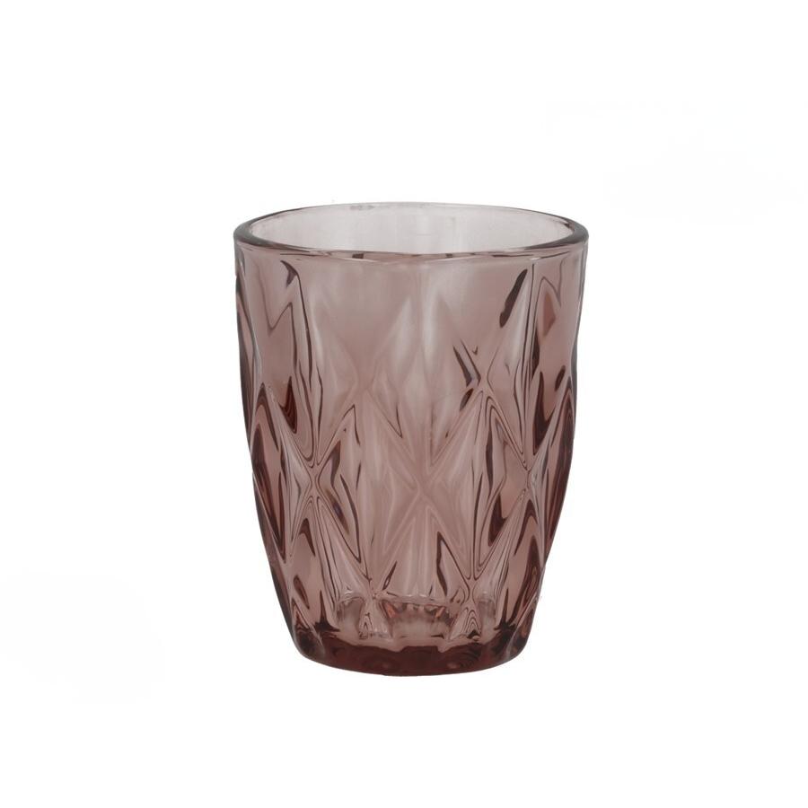 Gerimport Pack 6 Vasos cristal modelo Liz 280 ml color rosa