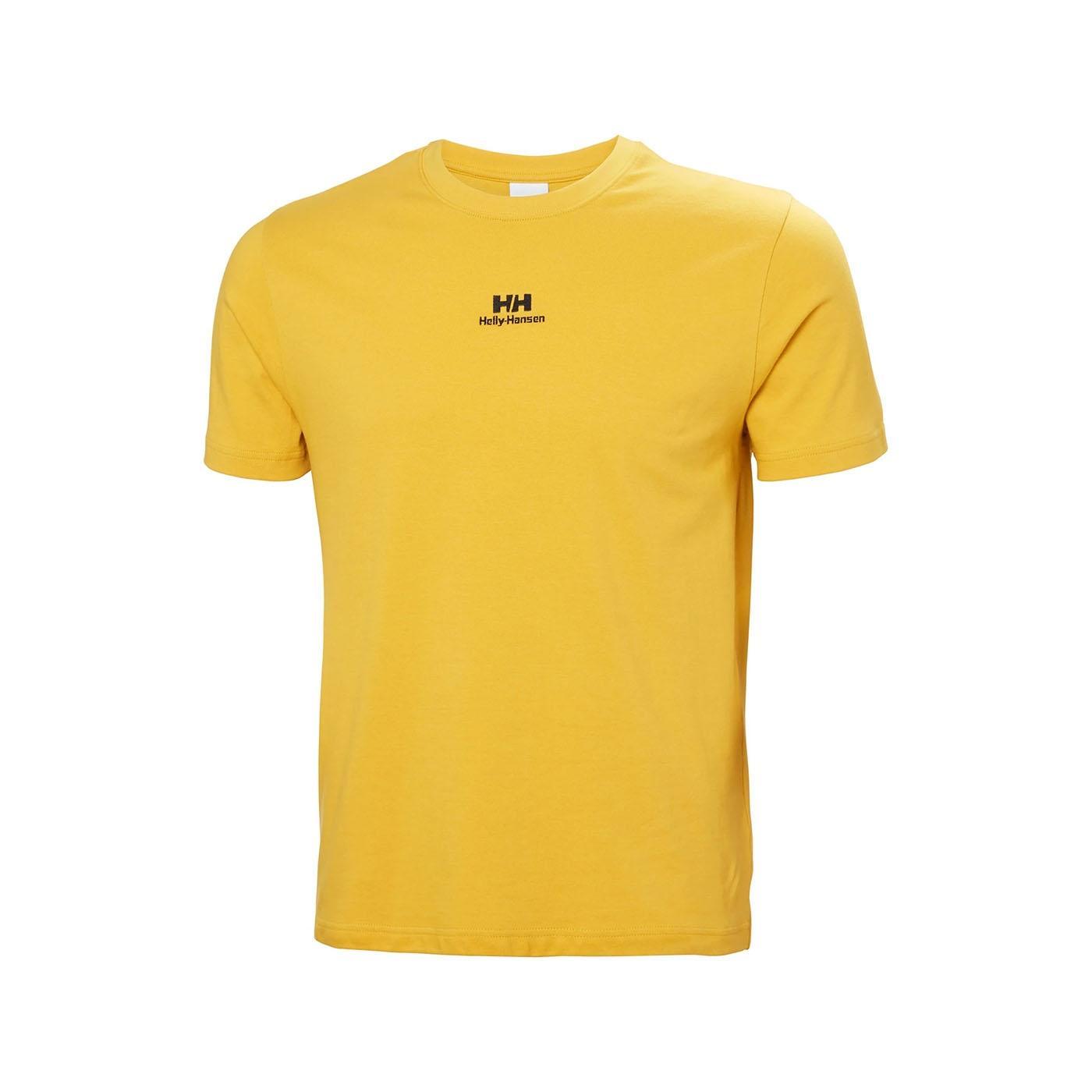 Camiseta Hombre Helly Hansen YU Patch Mostaza