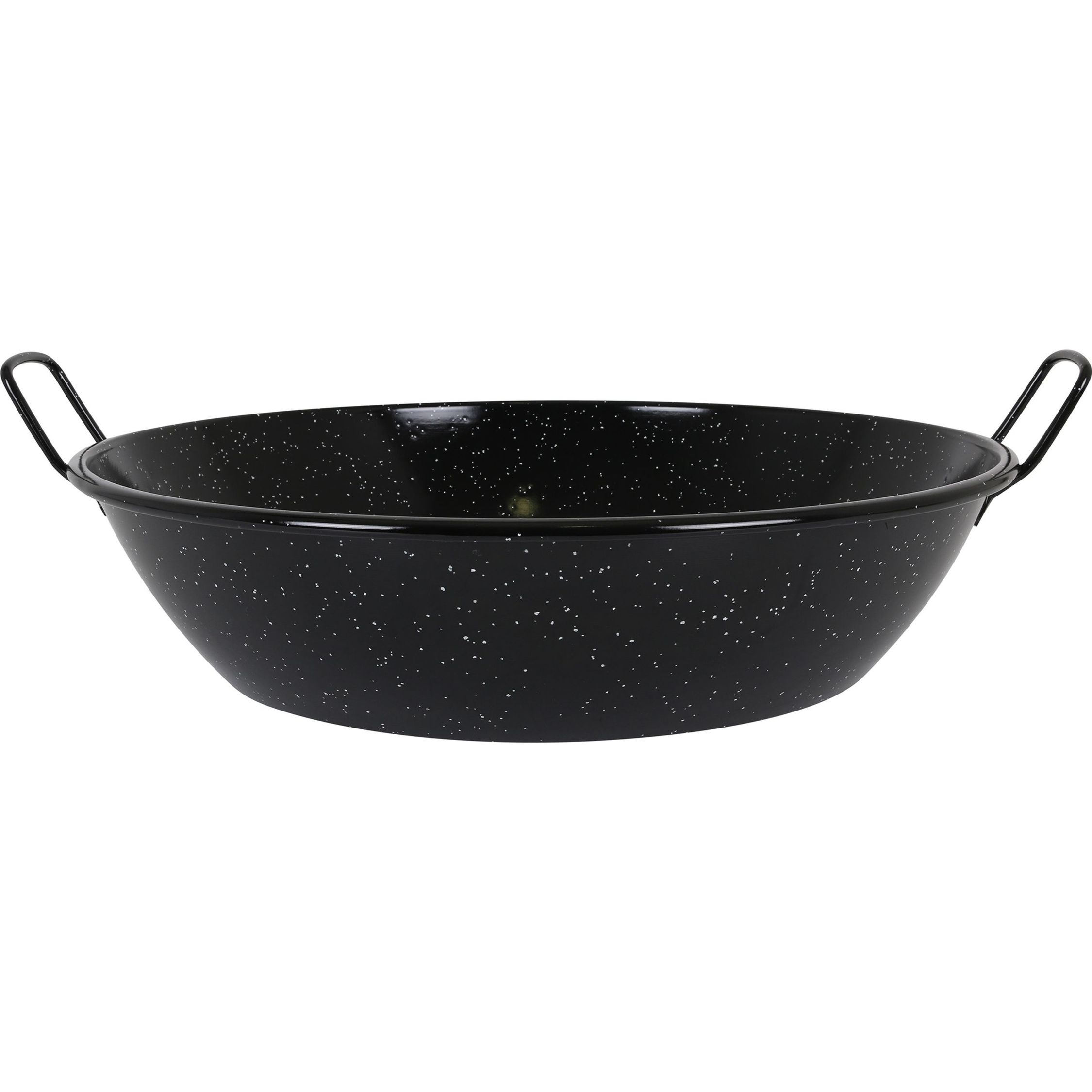 La Estrella - Paellera jaspeada honda bordonada 34cm, 6-3 litros, acero vitrificado - Alta calidad y durabilidad, antiadherente con mango ergonómico