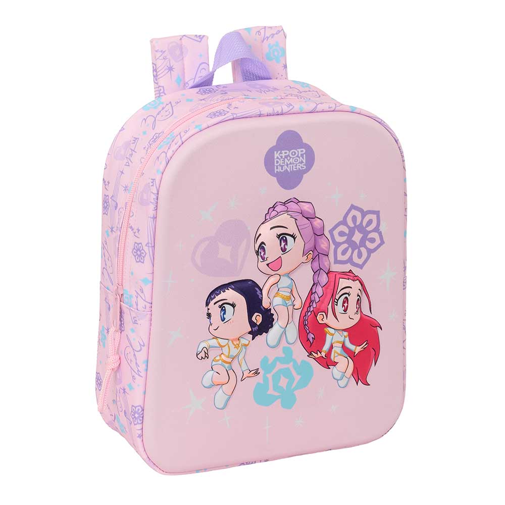 Mochila guardería K-Pop Demon Hunters "Chibi" 3D 22x10x27cm - K-POP DEMON HUNTERS