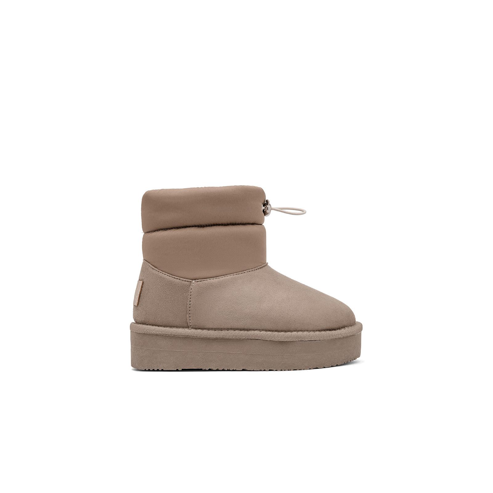 B&W Break&Walk - Botas Australianas de Niña de Plataforma con Cordón en Taupe para Niña