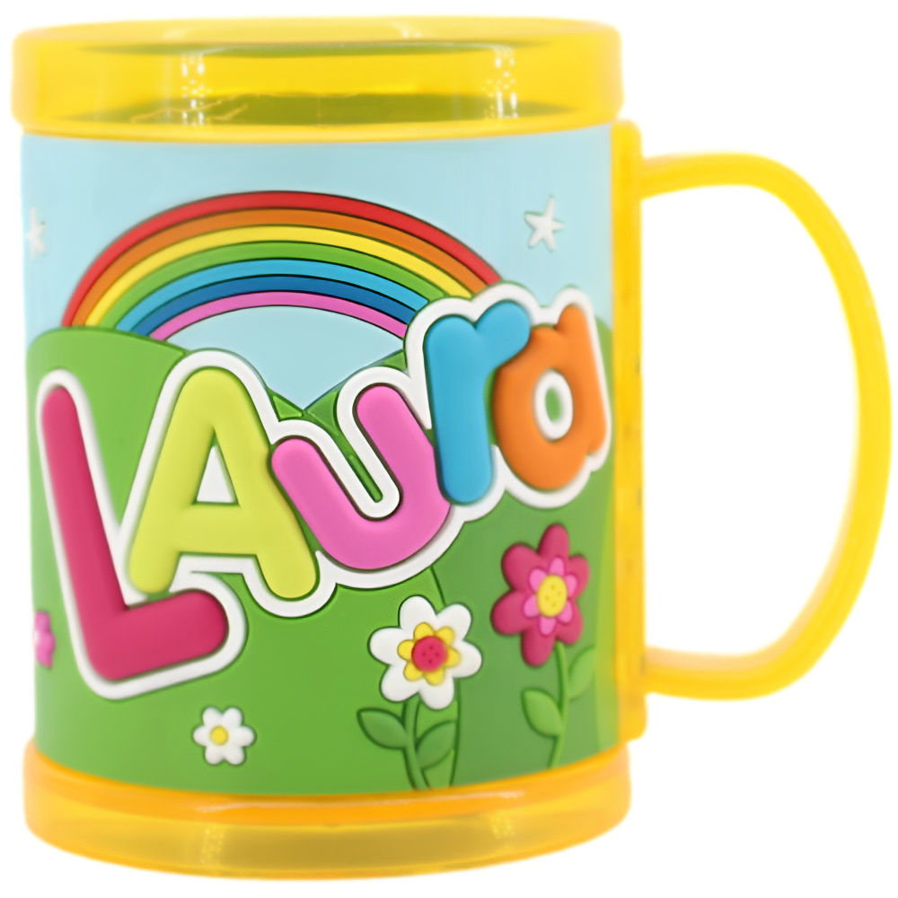 Plus Home Taza Con Nombre Personalizado Para Niñ@,100% A Prueba De Fugas, Sin Bpa, 350 Ml, Para Guardería, Colegio, Viajes Y Deporte