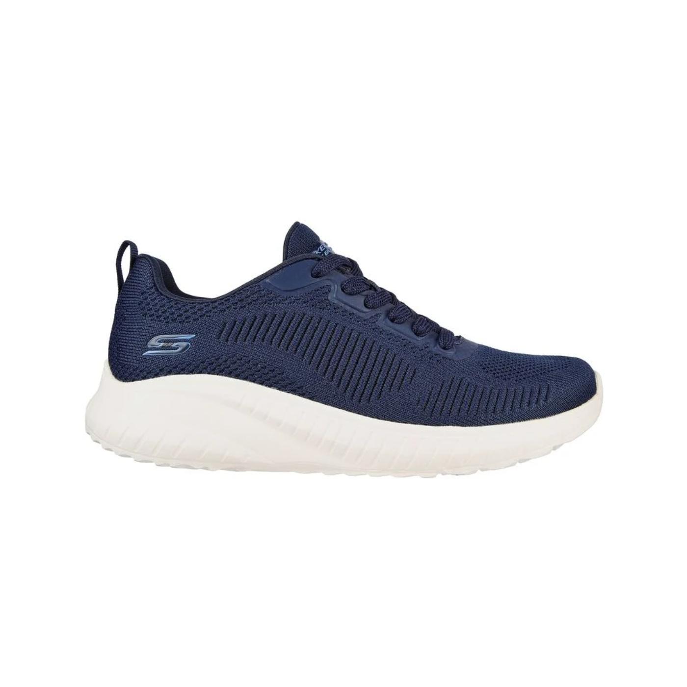 Zapatillas skechers bobs squad chaos face off azul de mujer.