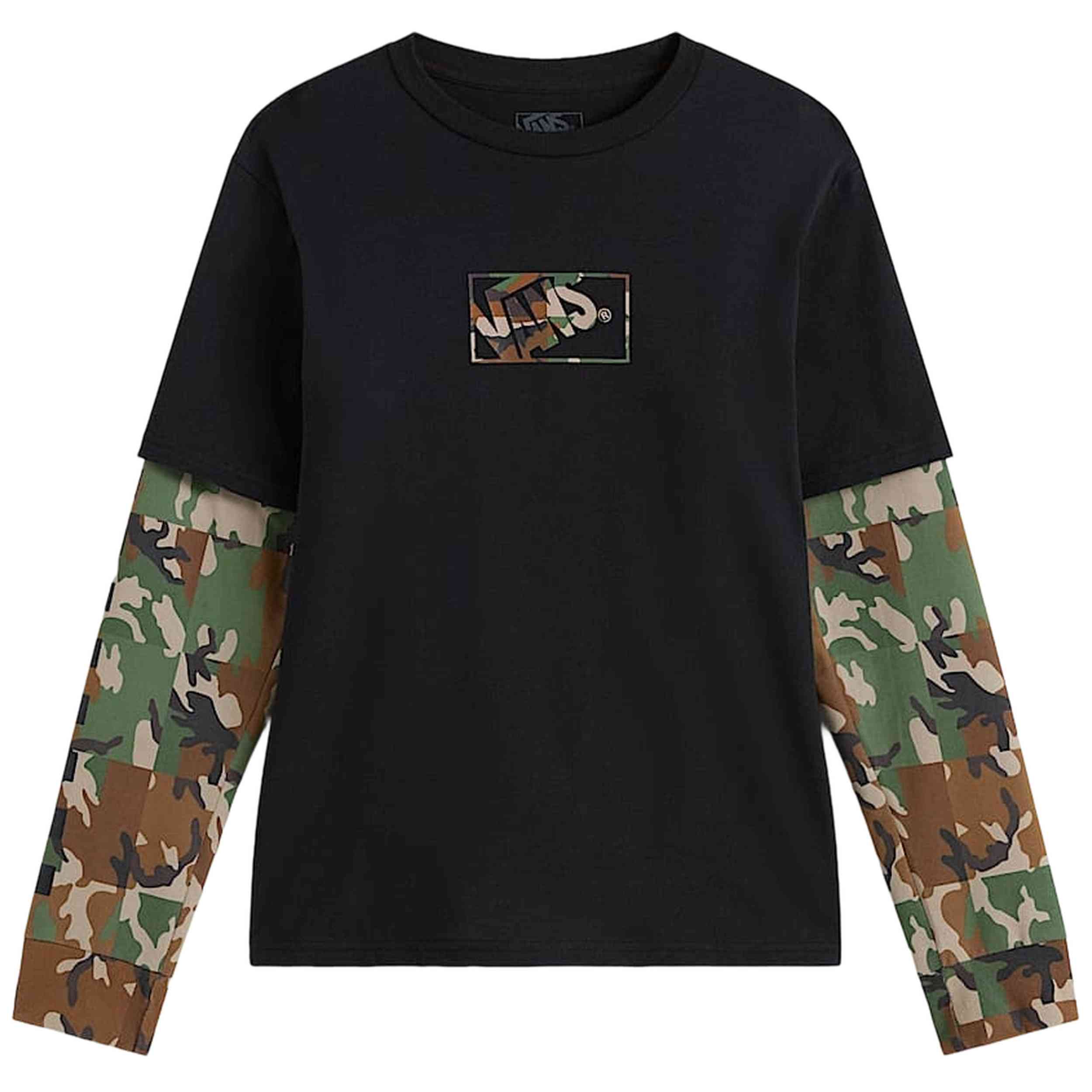 Camiseta Vans modelo Camo Twofer en color Negro