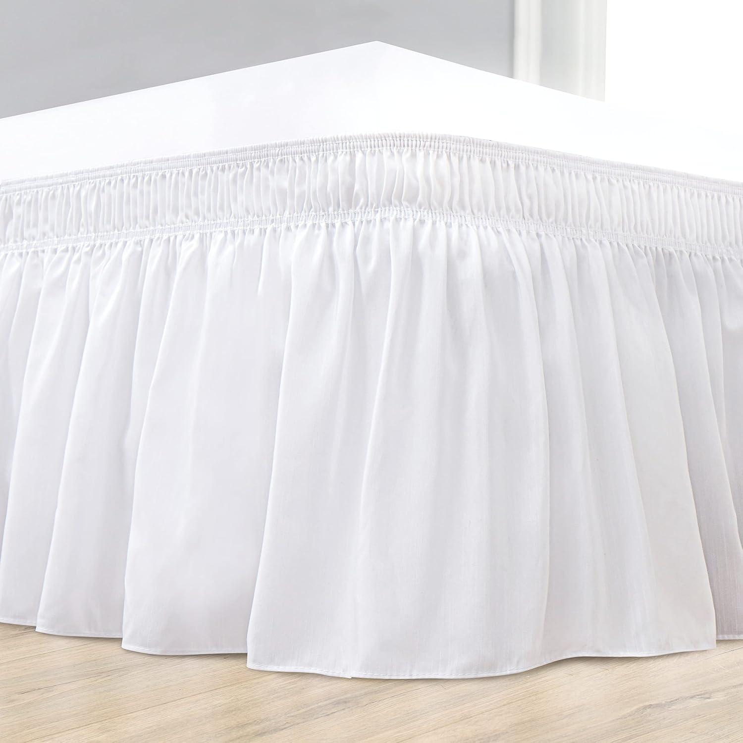 TK Envolvente Ruffle De Polvo Para Cama De Tamaño Queen Con 14 Pulgadas De Caída Fácil De Ajuste Con Cinta Elástica Sin Arrugas Lavable Máquina