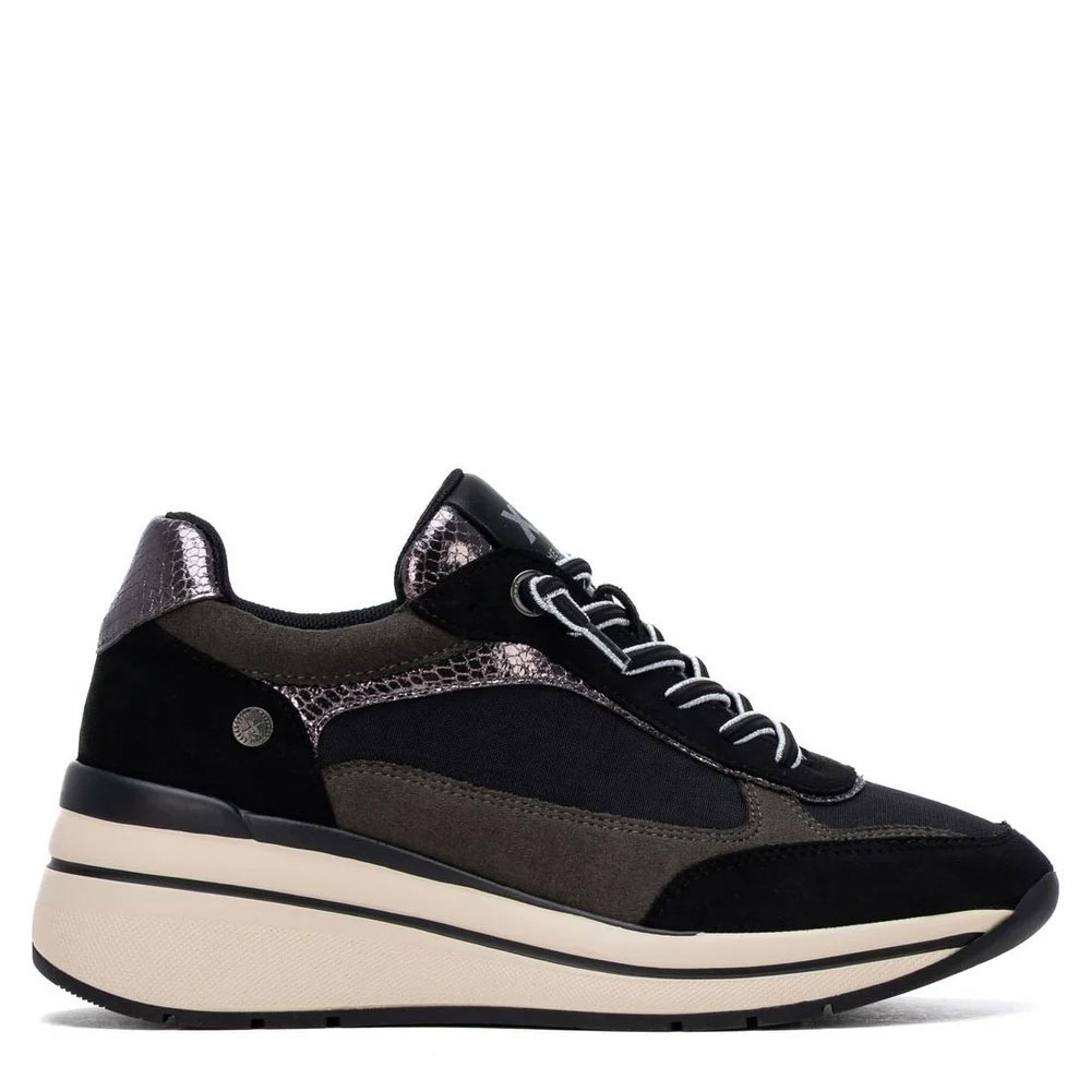 Xti Zapatilla de antelina 146170-NEGRO , para Mujer