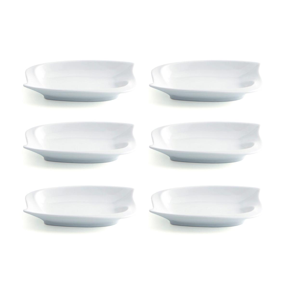 QUID GASTRO FUN Set 6 Tapa Montadito 15,5X10CM Blanco Brillo Brillo excepcional Apilable