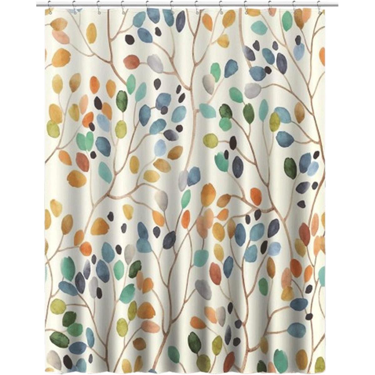Cortina de ducha - Cortina de ducha antimoho - Antibacteriana - Cortina de baño - Poliéster lavable - Estilo bohemio - Apta para baño y bañera - 180 x 200 cm