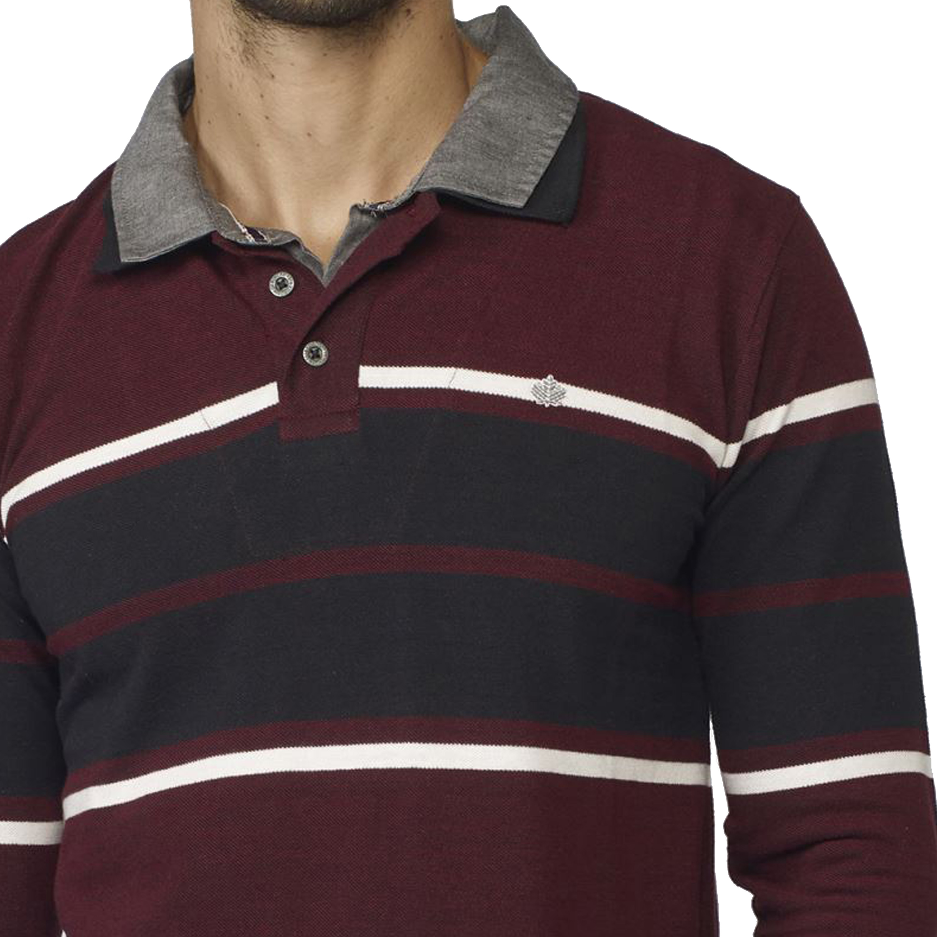 Koroshi Polo Piqué Manga Larga Rayas Hombre – Koroshi 2021PL01