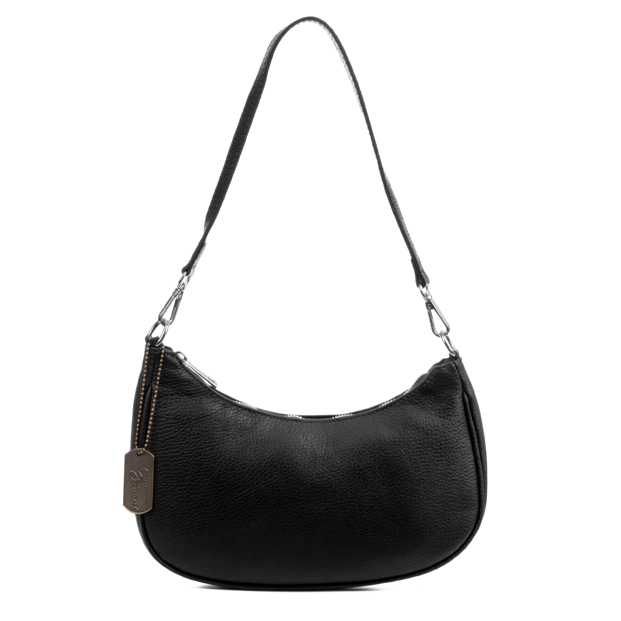 FIRENZE ARTEGIANI Asso bolso de mano, de piel auténtica acabado dollaro. 27x9x15,5cm