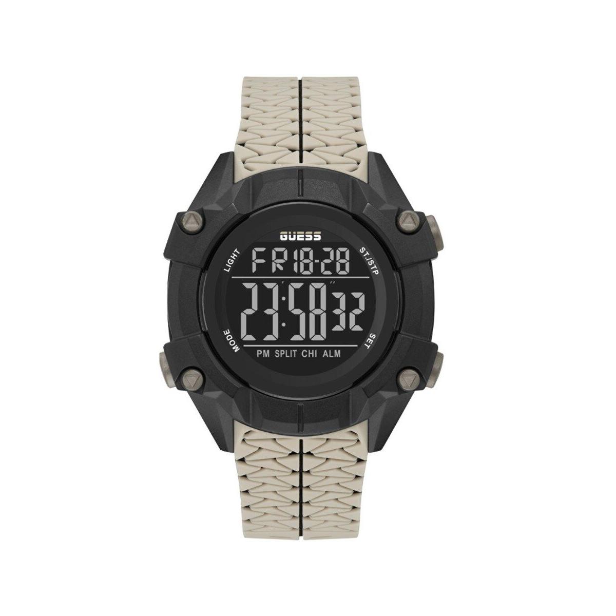 Guess Reloj Hombre Digital Cuarzo con Correa de Silicona GW0342G2