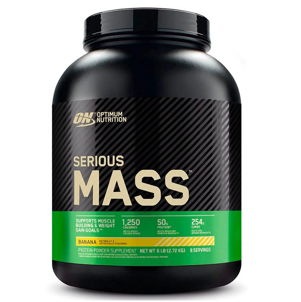 Optimum Nutrition Serious Mass 2,72Kg - Suplemento Dietético para Aumento de Masa Muscular con Proteínas y Carbohidratos de Alta Calidad