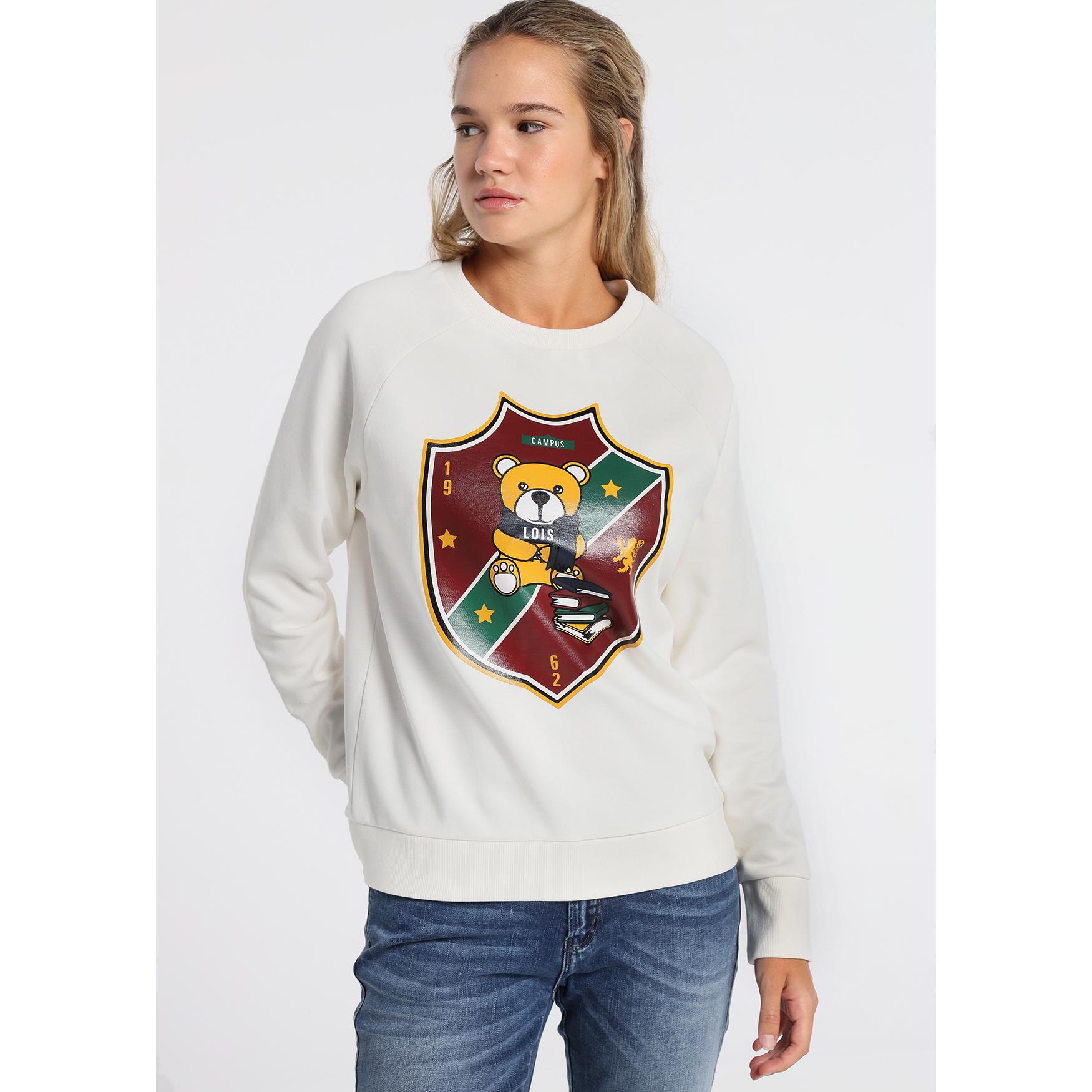 LOIS JEANS - Sudadera Manga Rangla College 62 - Cuello Caja