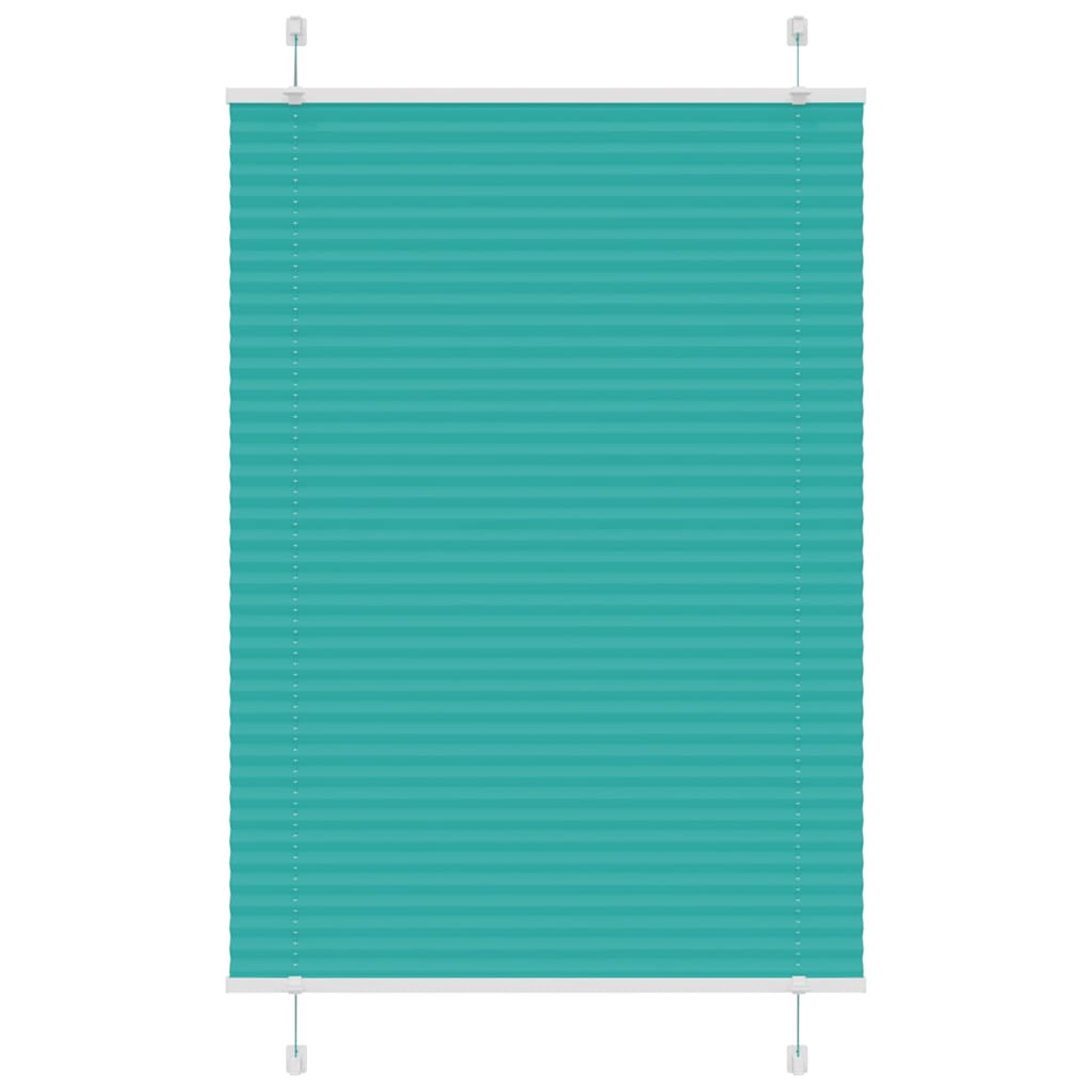 vidaXL Estor Plisado verde petróleo 100x150 cm Tela Ancho 99,4 cm