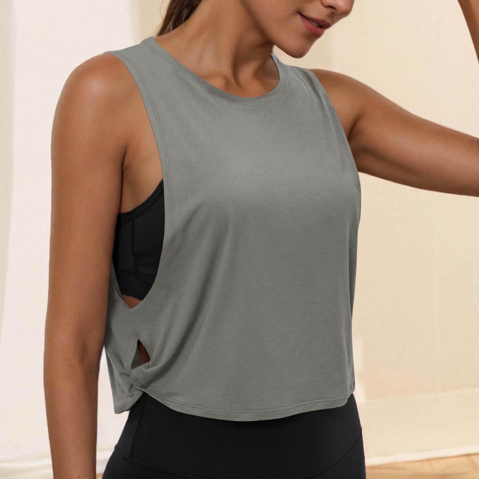 TK Top De Yoga Para Mujer Sin Mangas Transpirable Blusa Deportiva Corta Para Gimnasio Y Correr Chaleco Deportivo De Estilo Casual