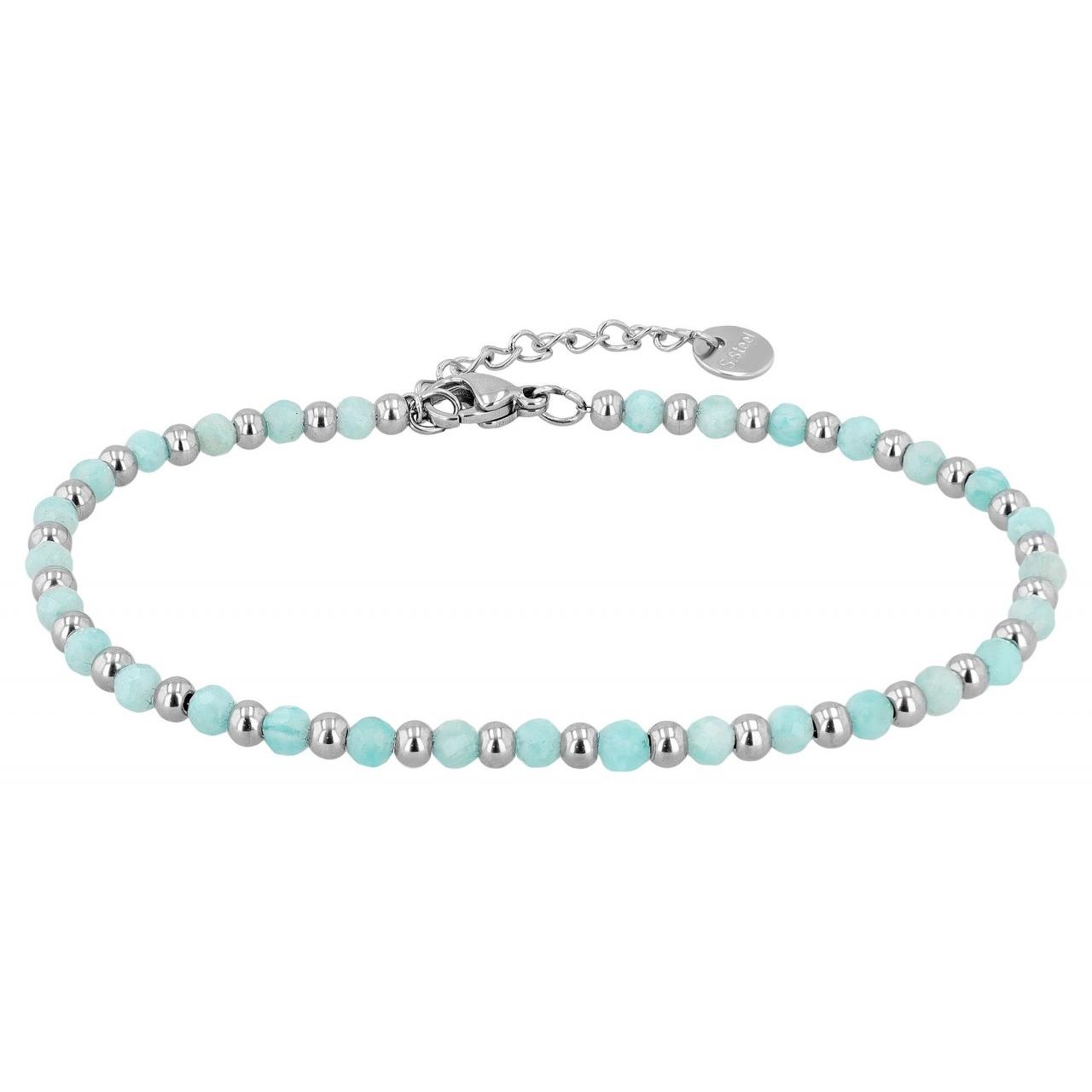 Akzent® Pulsera "Willow" em Aço Inoxidável e Pedras Naturais - 0646