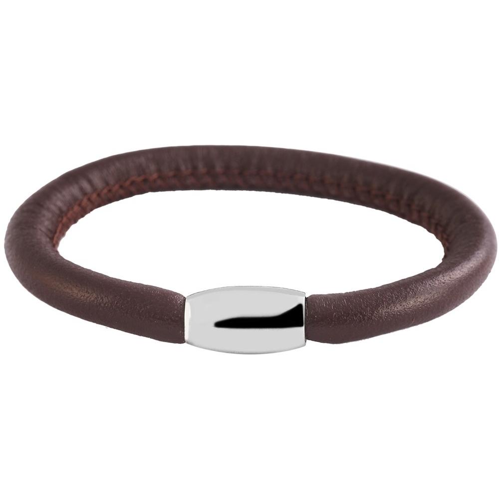 Akzent® Pulsera Redonda de Couro Genuíno Cham Cham 18cm