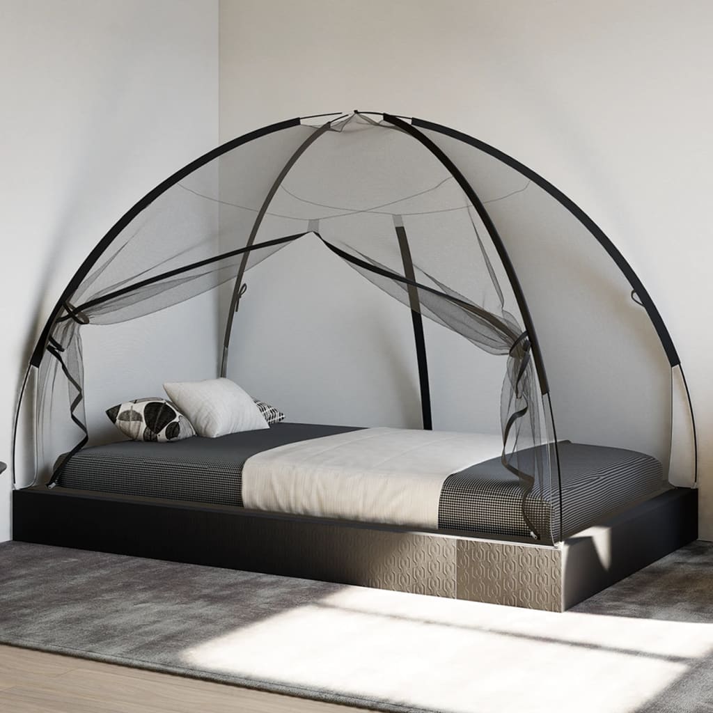 vidaXL Mosquitera con puertas Mongolia 220 malla negra Dimensiones 200 x 120 x 130 cm, 200 x 150 x 145 cm, 200 x 180 x 150 cm y mas