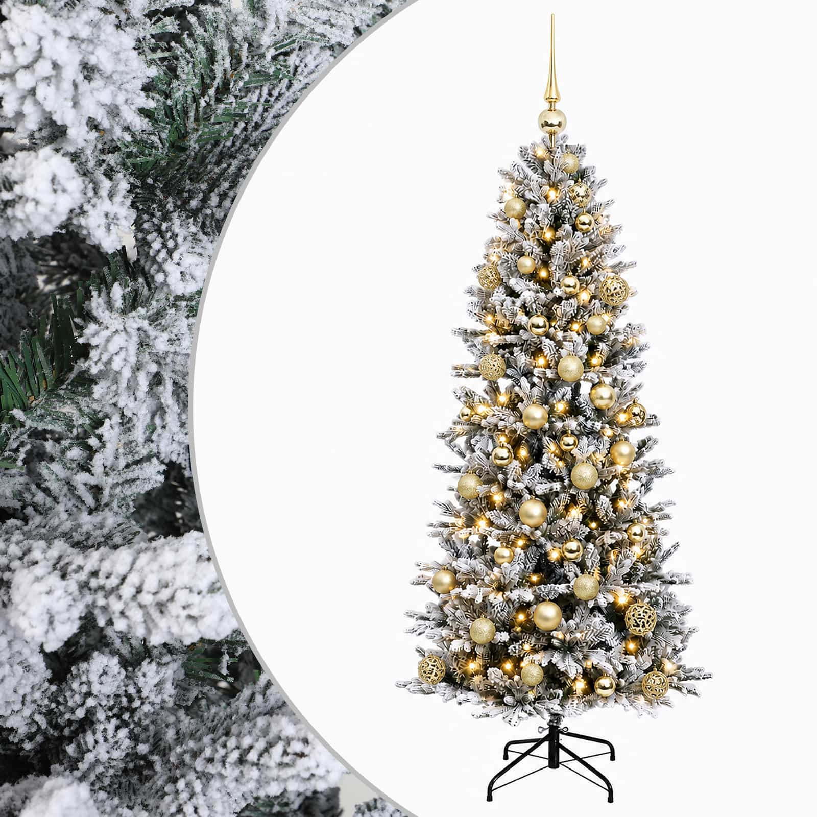 vidaXL Árbol de Navidad artificial con bolas 120 cm 150 LED