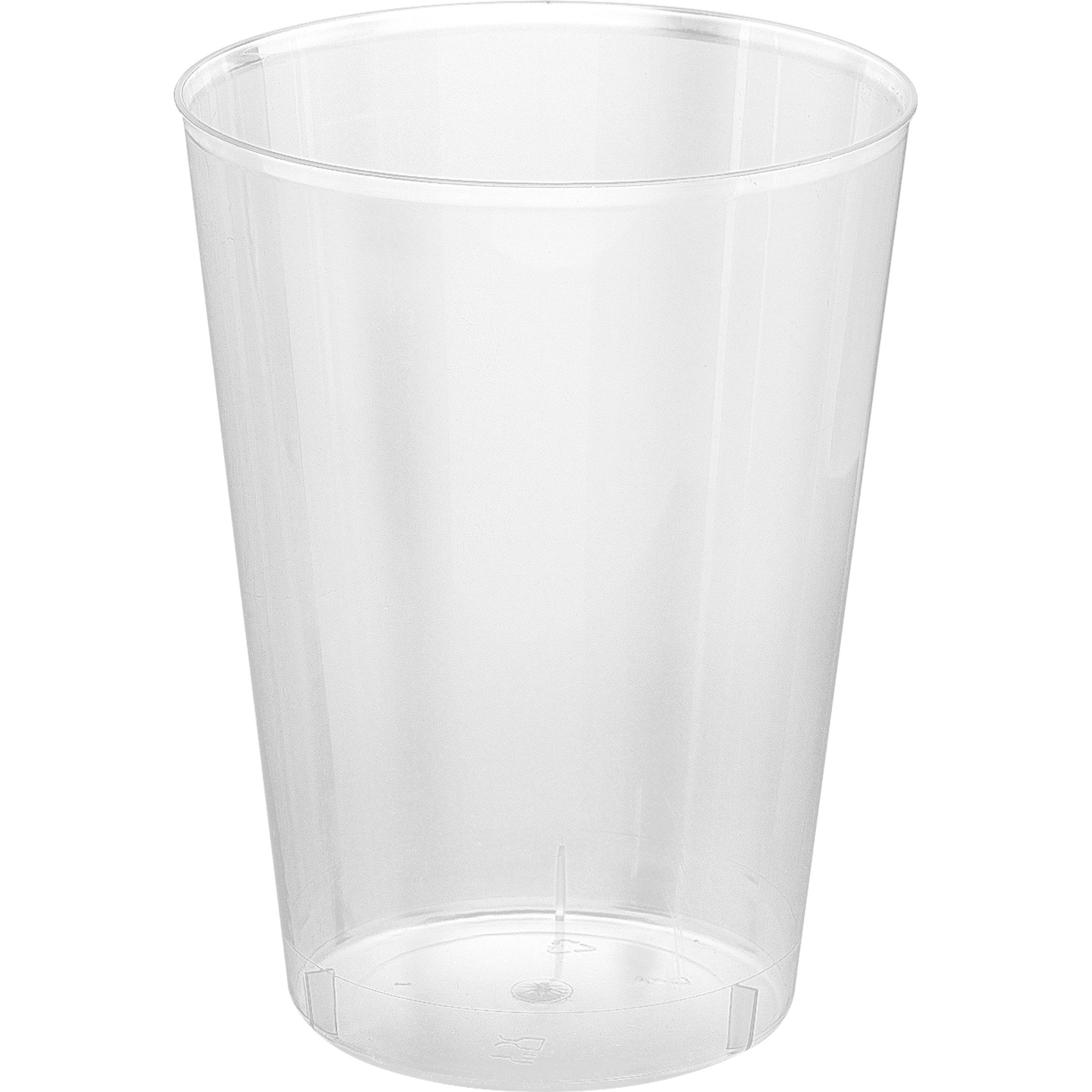 Algon - Set de 15 Vasos de Plástico 500ml para Sidra - Resistentes y Reutilizables - Diseño Tradicional - Ideal para Fiestas