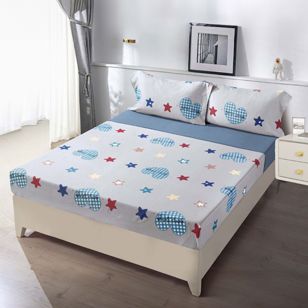 PlusHome Juego de Sábanas de Microfibra de Poliéster Suave Hasta 5 Piezas Tapa, Sábana Bajera y Fundas de Almohada Cama 90 160x260, 135 210x260, 150 230x260 cm 180 250x270 cm