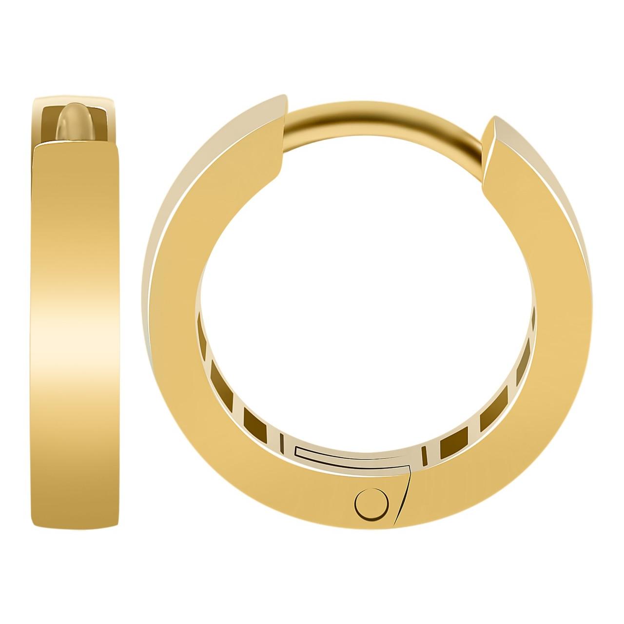 Joalharia Ouro 8k - Pendientes de Argola Dobráveis em Ouro Caria