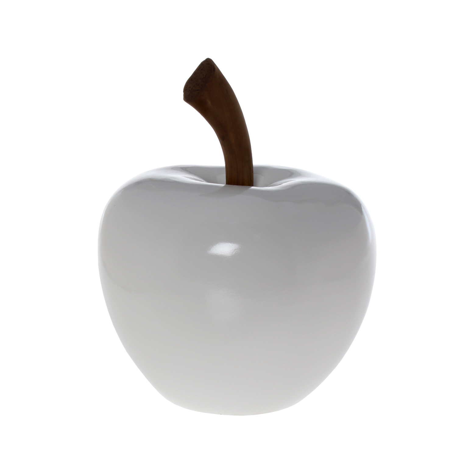Figura manzana cerámica blanco, medidas 30x40 cm Fijalo