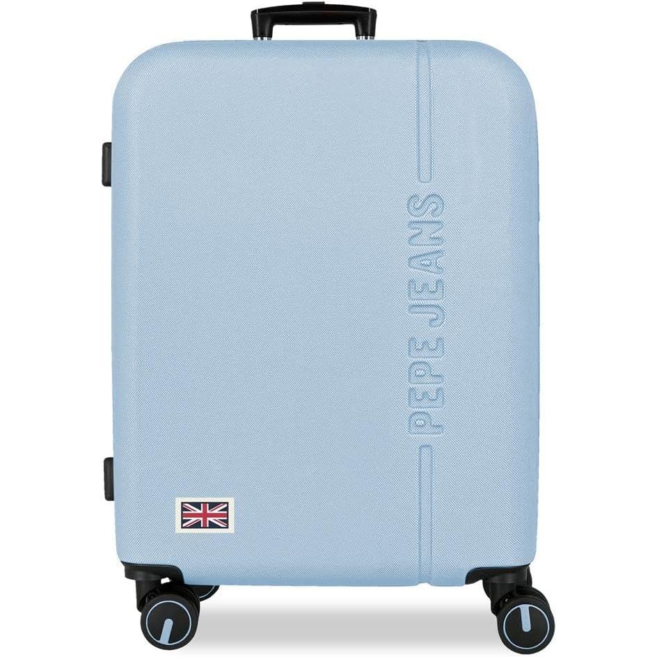 Maleta Mediana Expandible Pepe Jeans Aris Azul Claro 48x68x27 cm 88,1L 3,48kg - Joumma Bags
