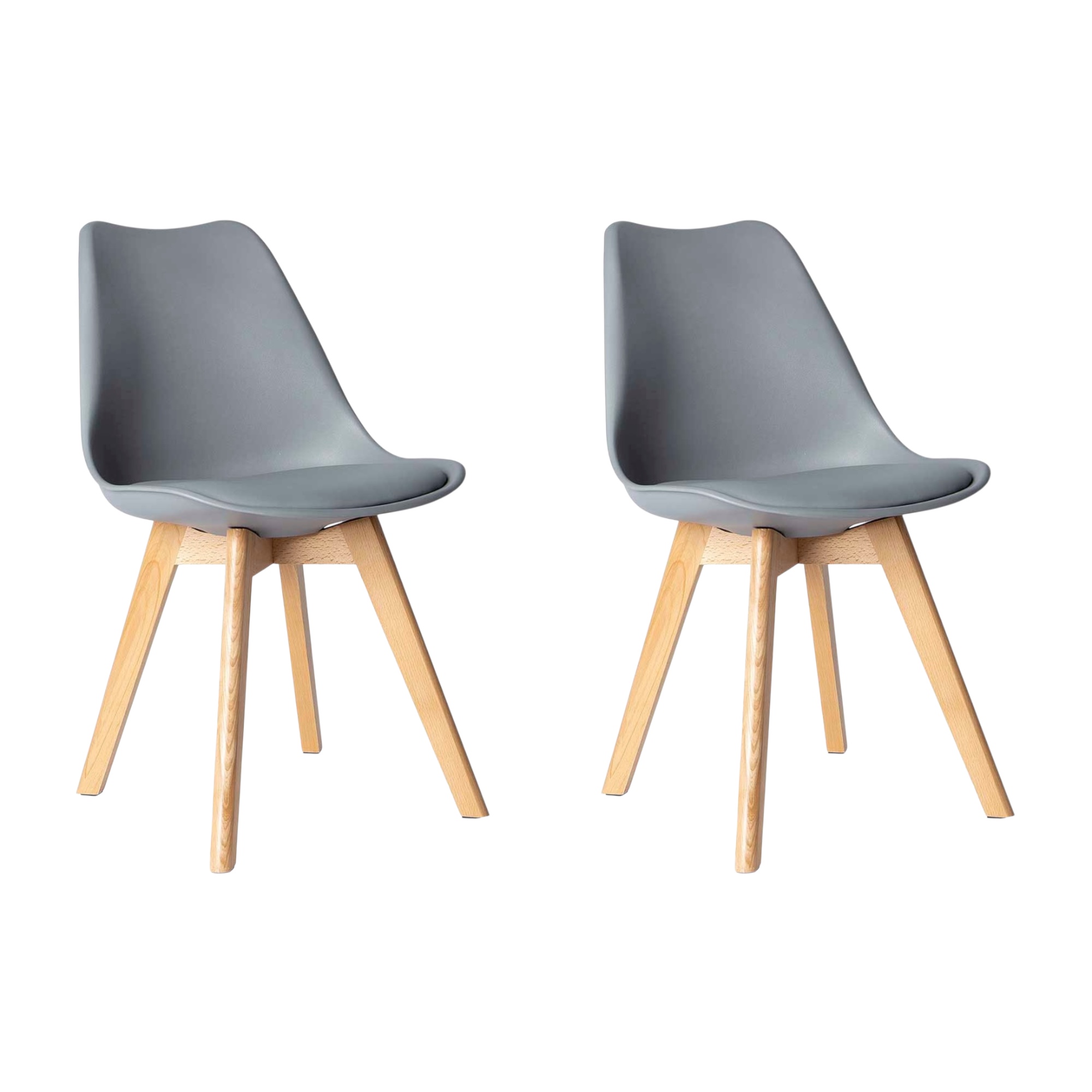Minimal DECO Sillas Nórdicas Premium Pack 2 – Estilo Escandinavo Moderno con Patas de Haya Disponible en varios colores