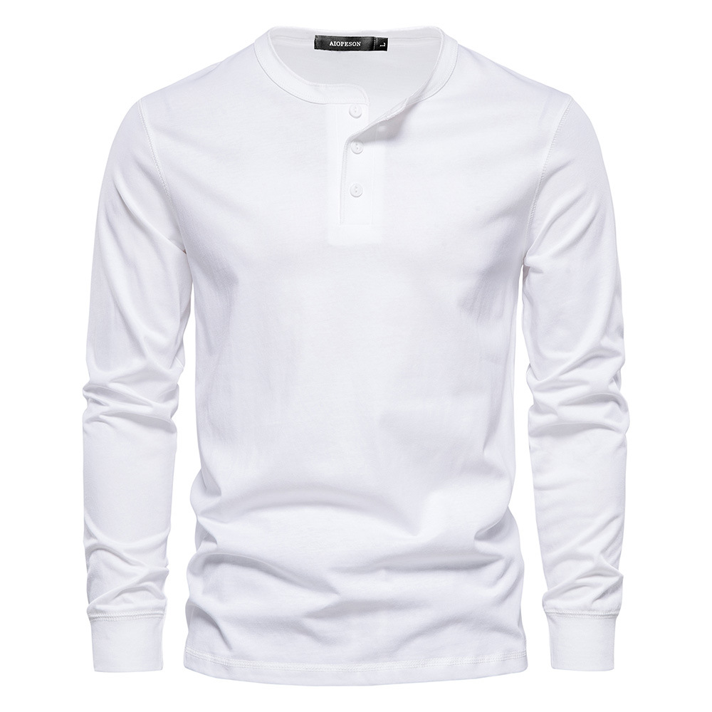 TK Camiseta informal de manga larga con cuello redondo para hombre, camisa deportiva ajustada de talla europea, otoño, nueva