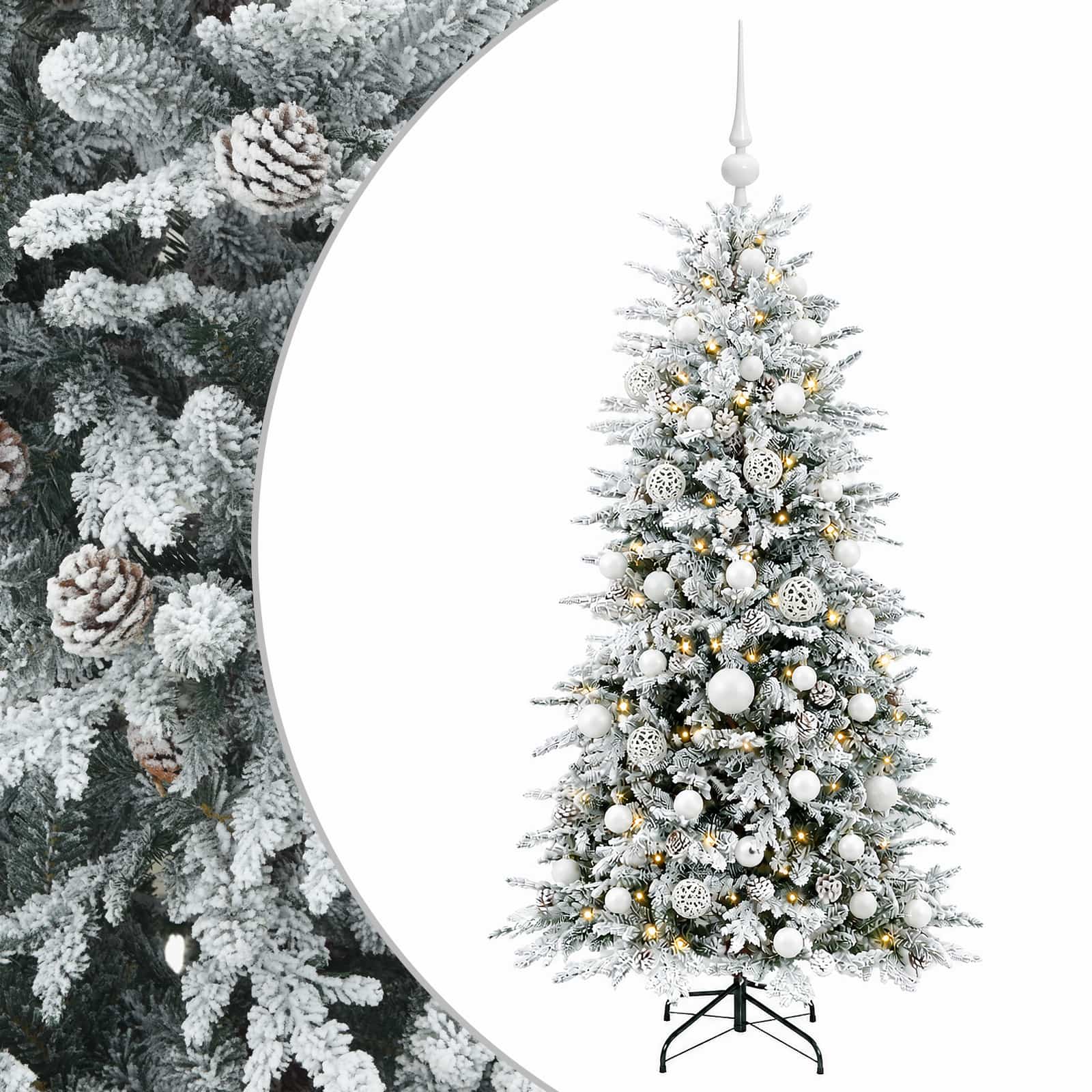 vidaXL Árbol de Navidad artificial con ramas articuladas 120 cm