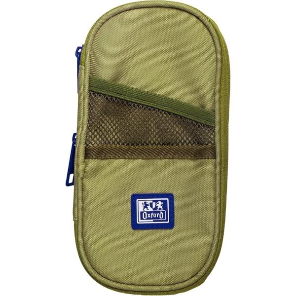 Oxford b-max estuche portatodo expandible - 1 compartimento de gran capacidad - 2 bolsillos exteriores - fabricado en material reciclado - color verde safari